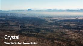  Presentation with arizona desert - PPT theme having hazy weather with dividing border background and a tawny brown colored foreground