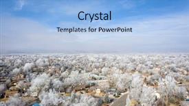  Presentation with fort - PPT layouts enhanced with hazy winter morning over city background and a light blue colored foreground