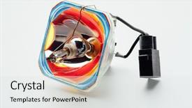  Presentation with projector - Slide deck having hcl - broken projector lamp white background background and a white colored foreground