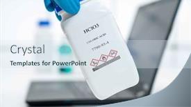  Presentation with acid - PPT theme consisting of hclo3-chloric-acid-cas-7790 background and a sky blue colored foreground