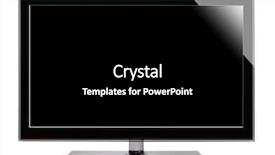  Presentation with television - Cool new PPT layouts with hd television isolated backdrop and a black colored foreground