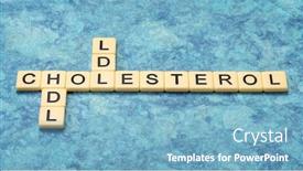  Presentation with medical letter - Slide set consisting of hdl-and-ldl-cholesterol-crossword background and a light blue colored foreground