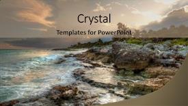  Presentation with sunset coast of the sea - Audience pleasing slide deck consisting of hdr - amazing sunset at caribbean sea backdrop and a coral colored foreground