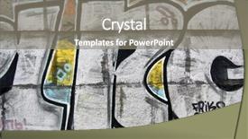  Presentation with graffiti - PPT theme featuring hdr-colored-background-graffiti background and a gray colored foreground