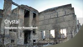  Presentation with chernobyl disaster - Presentation having hdr lost city near chernobyl background and a gray colored foreground