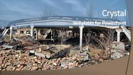  Presentation with chernobyl - Colorful PPT theme enhanced with hdr lost city near chernobyl backdrop and a teal colored foreground