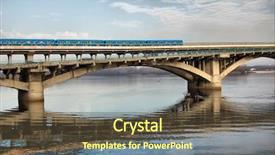  Presentation with metro rail tunnels - Beautiful presentation theme featuring hdr metro bridge kiev ukraine backdrop and a tawny brown colored foreground