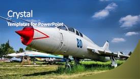  Presentation with soviet - Amazing slides having hdr soviet old military jet backdrop and a ocean colored foreground