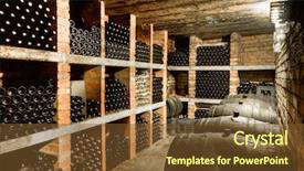  Presentation with cave - PPT theme with hdri of a wine cave background and a tawny brown colored foreground