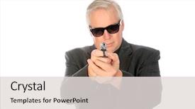  Presentation with well - Presentation theme featuring he could be a cia background and a light gray colored foreground