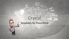  Presentation with idea - Presentation theme enhanced with he-has-got-an-idea background and a  colored foreground