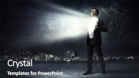  Presentation with power media - Presentation enhanced with he has super power mixed background and a dark gray colored foreground