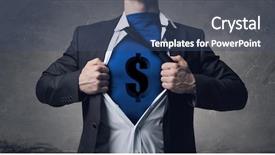  Presentation with power media - Audience pleasing PPT layouts consisting of he has super power mixed media backdrop and a ocean colored foreground