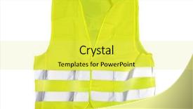  Presentation with white - Beautiful presentation design featuring he image of reflective jacket backdrop and a yellow colored foreground