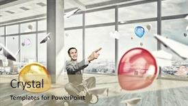  Presentation with acting - Audience pleasing slide deck consisting of he is acting backdrop and a mint green colored foreground