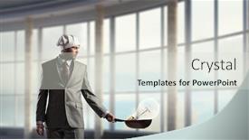  Presentation with cooking - Slide deck consisting of he is cooking something special background and a lemonade colored foreground