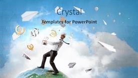  Presentation with cooking - Amazing PPT theme having he is cooking something special mixed media backdrop and a light blue colored foreground