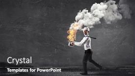  Presentation with cooking - Presentation design consisting of he is cooking something special background and a dark gray colored foreground