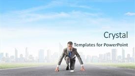  Presentation with now - Amazing slide deck having he is determined to start now backdrop and a sky blue colored foreground