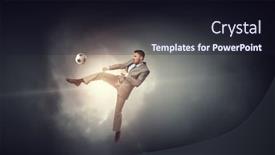  Presentation with forward - Theme featuring he is leader and forward player mixed media background and a wine colored foreground