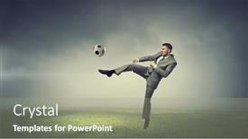  Presentation with leader - PPT layouts having he-is-leader-and-forward background and a mint green colored foreground