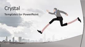  Presentation with ethical desicion making and ethical leadership - PPT layouts having he is making giant steps background and a white colored foreground