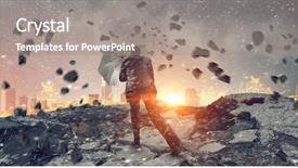  Presentation with stop - PPT theme having he is not going background and a gray colored foreground