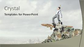  Presentation with wave - Theme having  background and a  colored foreground