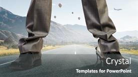  Presentation with powerful - Colorful theme enhanced with he is powerful and dominant backdrop and a dark gray colored foreground