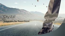  Presentation with powerful - Audience pleasing theme consisting of he is powerful and dominant backdrop and a mint green colored foreground