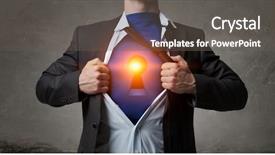  Presentation with powerful - PPT layouts having he is super and powerful mixed media background and a gray colored foreground