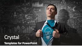  Presentation with powerful - PPT layouts having he is super and powerful background and a dark gray colored foreground