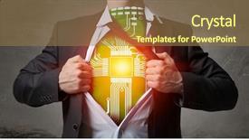  Presentation with powerful - Cool new theme with he is super and powerful backdrop and a coral colored foreground