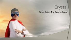  Presentation with super kid - Amazing theme having he is super kid backdrop and a light gray colored foreground