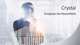  Presentation with modern medicine cardiology concept mixed - Cool new slides with smart city double exposure - he is thinking ahead mixed backdrop and a sky blue colored foreground