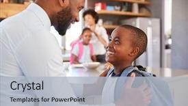  Presentation with saying goodbye - Colorful slide deck enhanced with he leaves for school backdrop and a light gray colored foreground