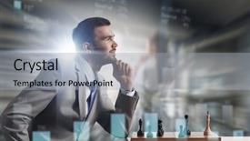  Presentation with winning - Theme with he needs winning strategy mixed background and a  colored foreground