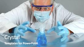  Presentation with hidden - Slide set consisting of he observes a chemical reaction background and a teal colored foreground