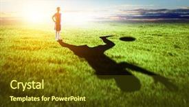  Presentation with media - PPT theme consisting of he will be a champ background and a  colored foreground