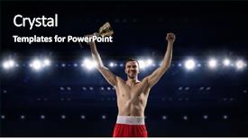  Presentation with champion - PPT layouts having he will be a champion background and a  colored foreground