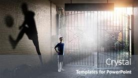  Presentation with champion - Slides with he-will-be-soccer-champion background and a gray colored foreground