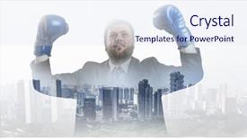  Presentation with battle - PPT theme enhanced with he won this battle background and a  colored foreground