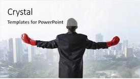  Presentation with battle - Slide deck consisting of he won this battle background and a  colored foreground