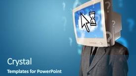  Presentation with cloud based - Cool new theme with head and cloud based technology backdrop and a ocean colored foreground