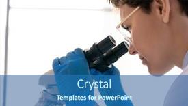  Presentation with chemical elements - Slide set consisting of head-and-gloved-hands background and a ocean colored foreground