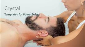  Presentation with shoulder - Colorful theme enhanced with head-and-shoulder-massage backdrop and a sky blue colored foreground