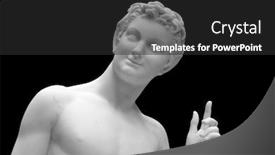  Presentation with ancient hinduism god sculpture - Slides having head-and-shoulders-detail background and a dark gray colored foreground