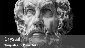  Presentation with ancient egyptian man - Presentation with head-and-shoulders-detail background and a dark gray colored foreground