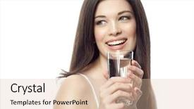  Presentation with water heat - PPT layouts enhanced with head and shoulders drinking water background and a lemonade colored foreground