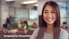  Presentation with head - Presentation enhanced with head-and-shoulders-portrait background and a violet colored foreground